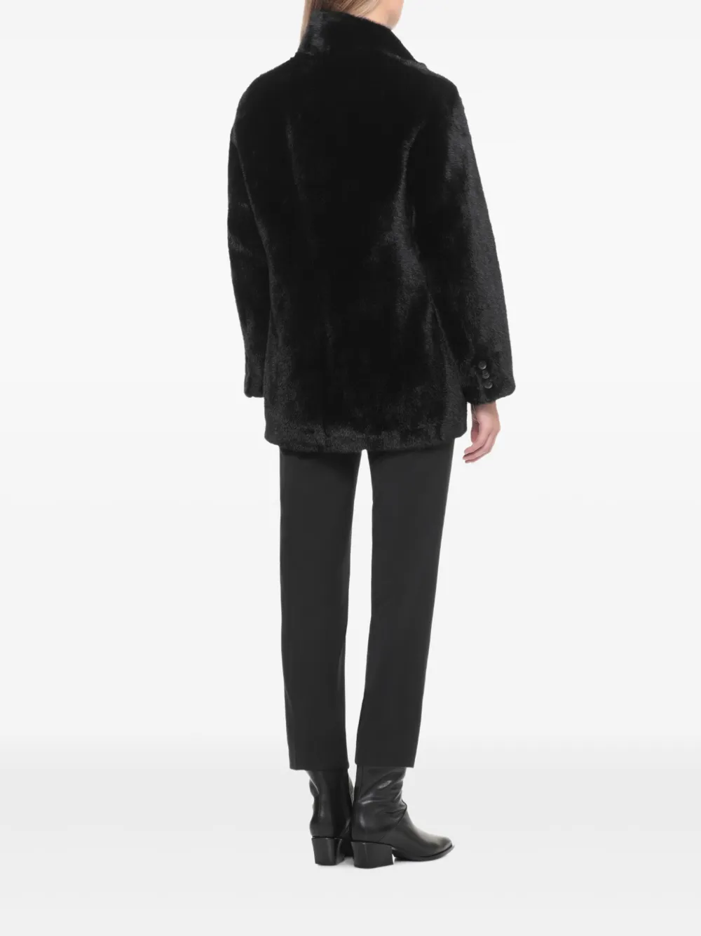 VALENTINI 1972 Jas met dubbele rij knopen Zwart