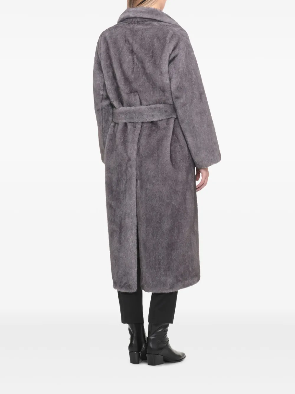 Valentini 1972 Synth Fur Coat In Blue