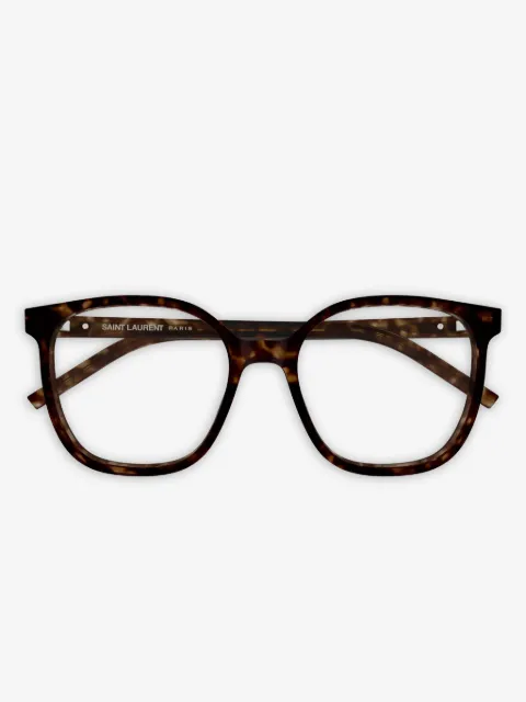 Saint Laurent Eyewear tortoiseshell-effect square-frame glasses