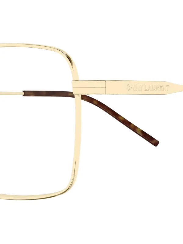 Saint Laurent Eyewear Armação De Óculos Quadrada | Dourado