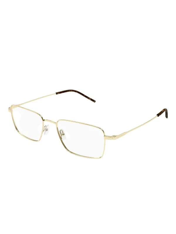 Saint Laurent Eyewear Armação De Óculos Quadrada | Dourado