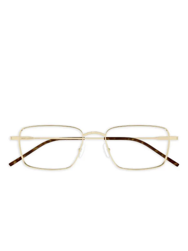 Saint Laurent Eyewear Armação De Óculos Quadrada | Dourado