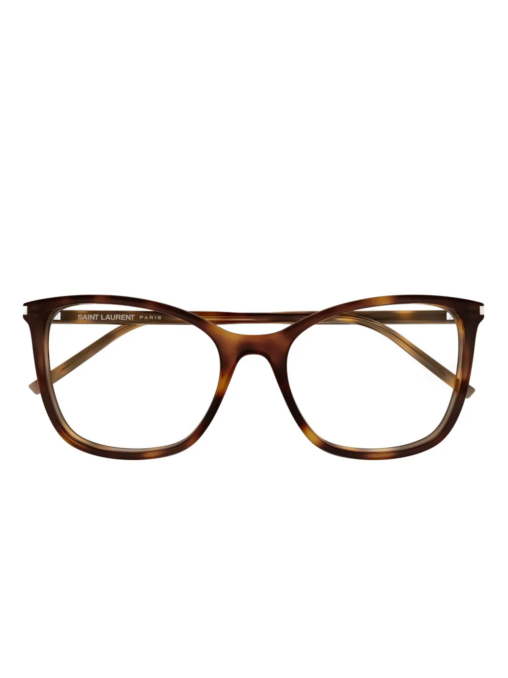 Saint Laurent Eyewear geometric glasses | Brown | Image 1