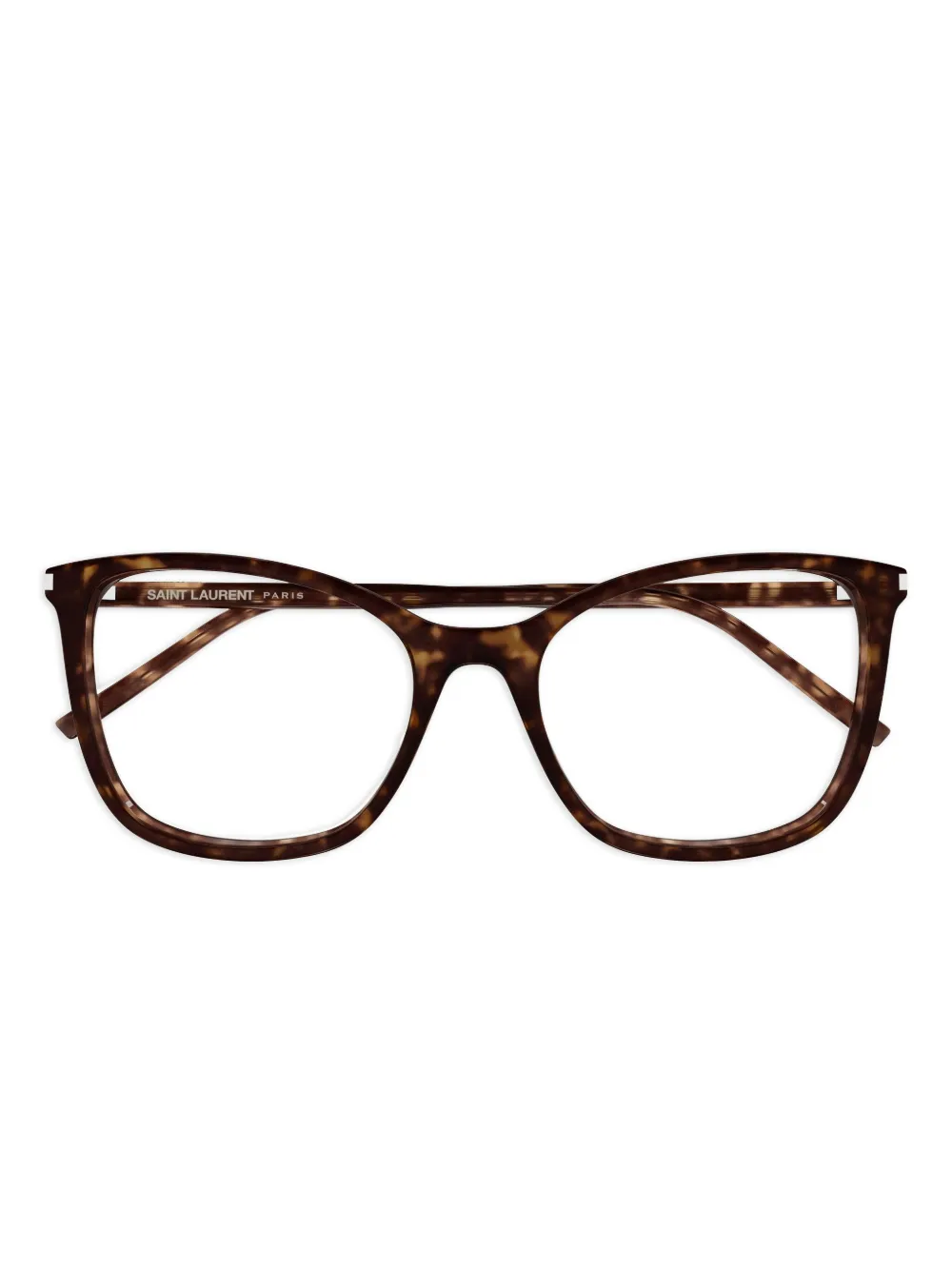 Saint Laurent Eyewear geometric-frame glasses | Brown | Image 1