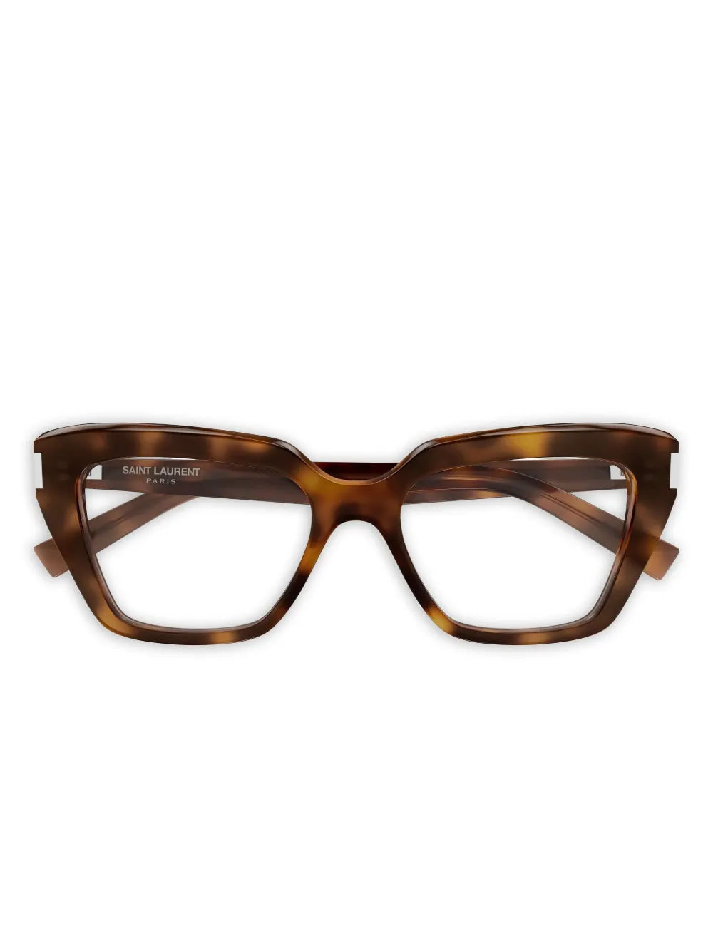 Saint Laurent Eyewear geometric glasses | Brown | Image 1