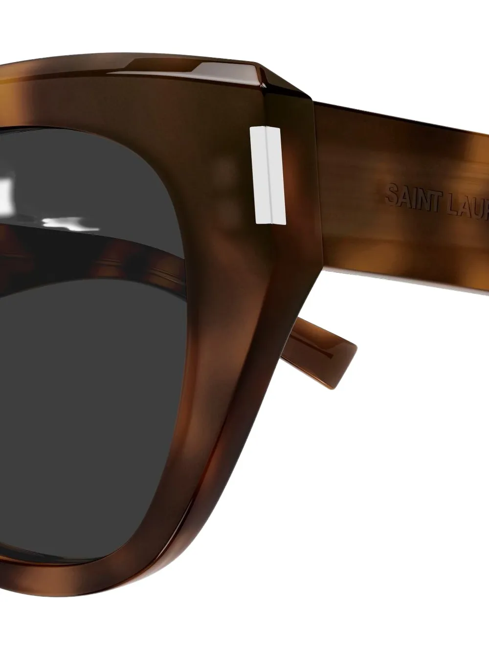 Saint Laurent Geometric Sunglasses In Brown