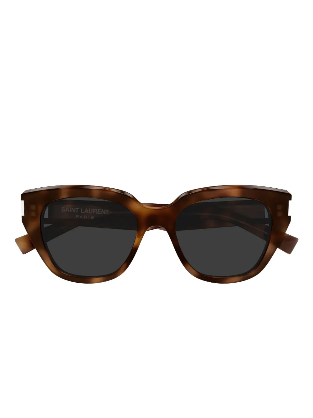 Saint Laurent Geometric Sunglasses In Brown