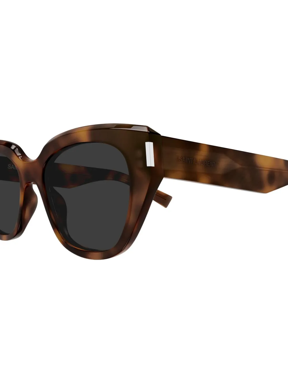 Saint Laurent Eyewear Zonnebril met geometrisch montuur Bruin