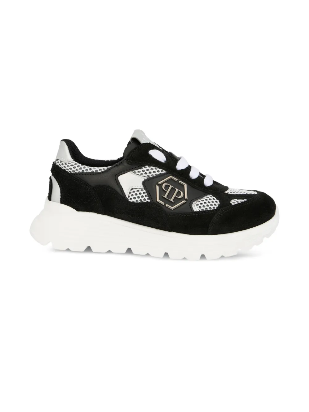Philipp Plein Junior Low-top sneakers met vlakken Zwart