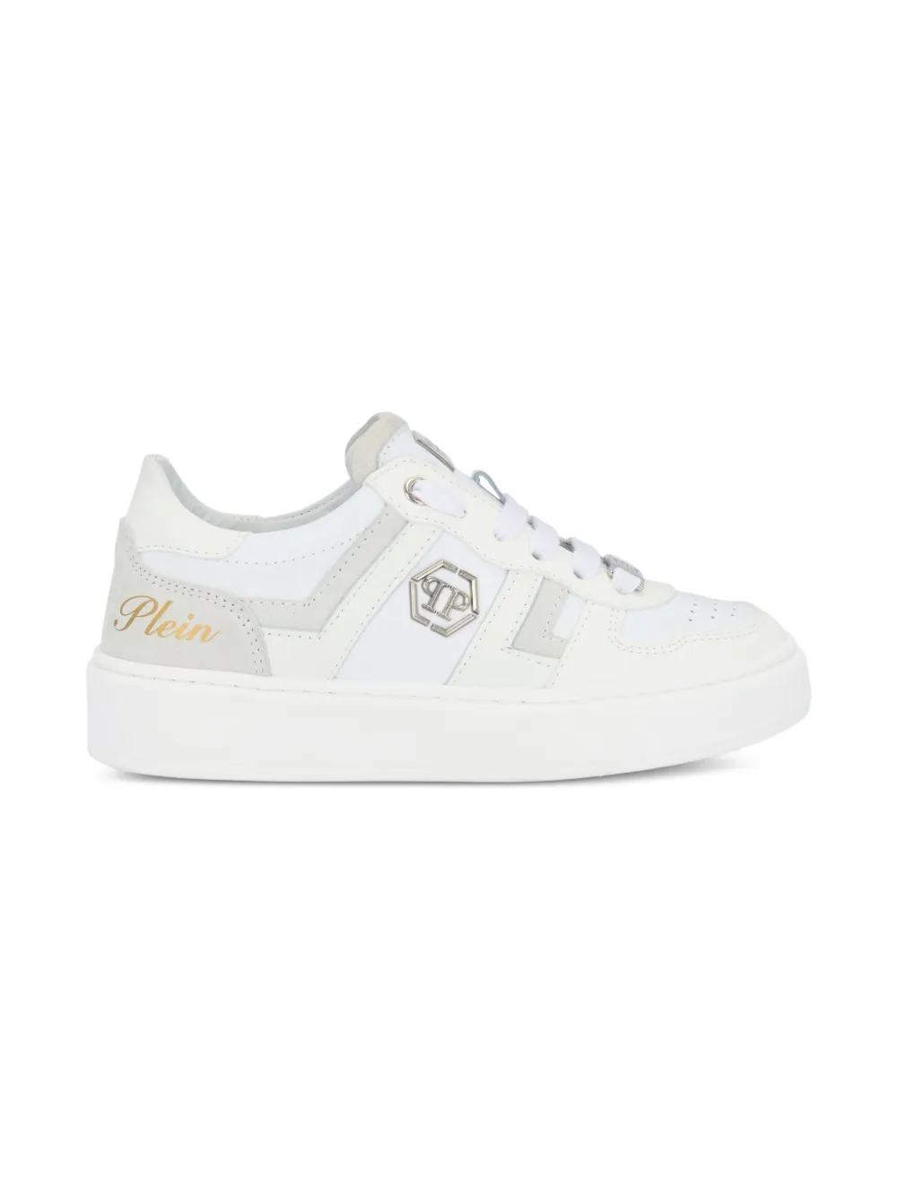 Philipp Plein Junior Sneakers met vlakken Wit