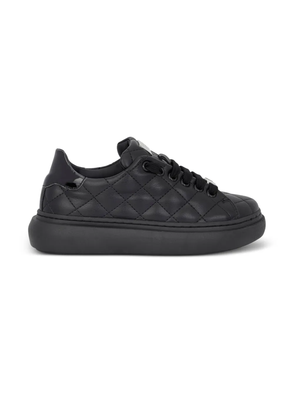 Philipp Plein Junior Matelassé low-top sneakers Zwart