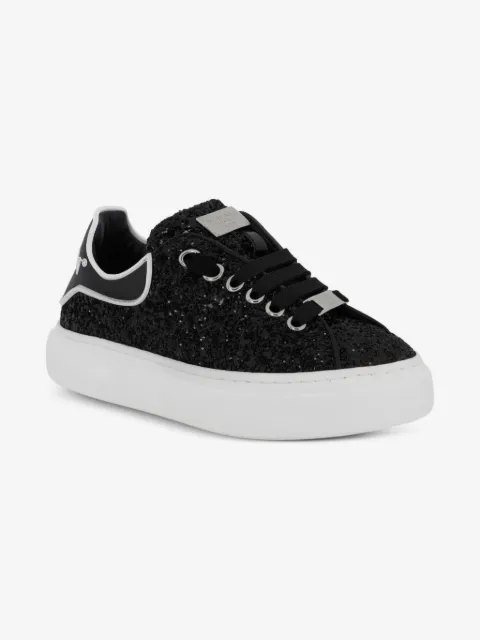 Philipp Plein Junior tenis bajos con glitter