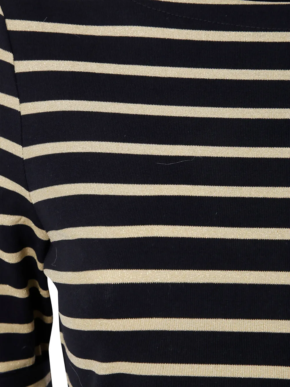 Ralph Lauren Striped Cotton T-shirt In Black