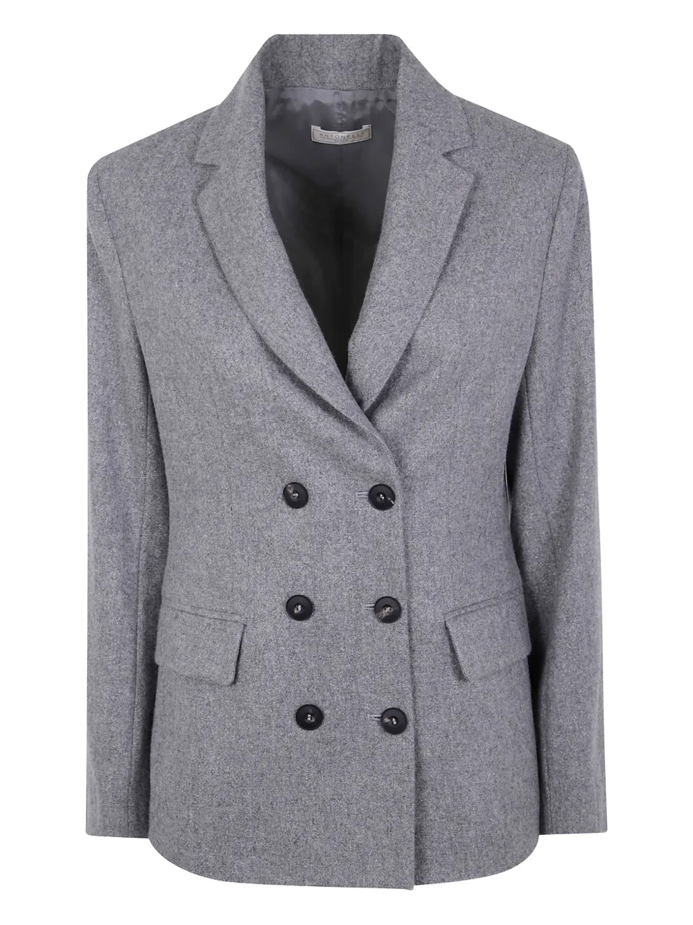 Antonelli Double-breasted Long-sleeved Blazer In Gray