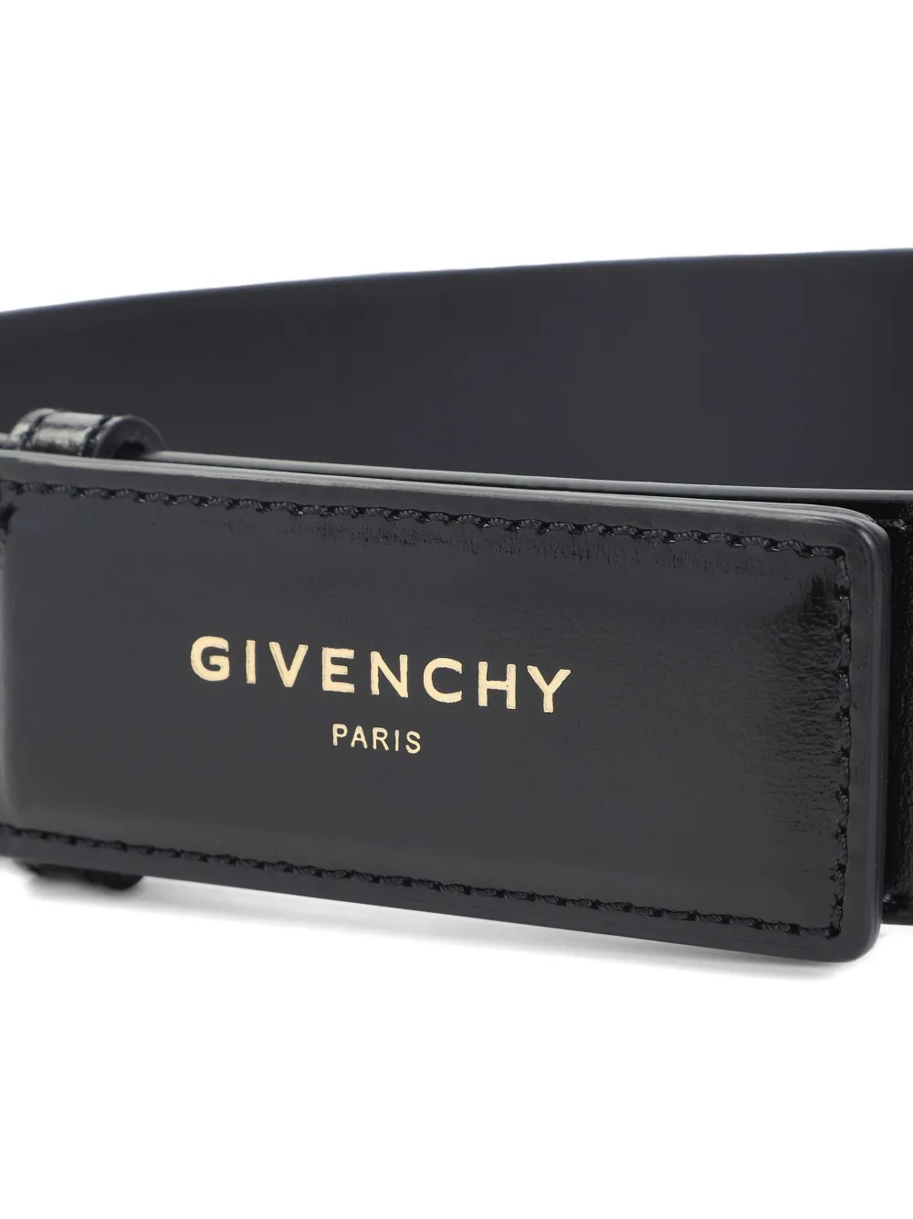 Givenchy 35 Mm Label Belt With Multiple Holes In Black