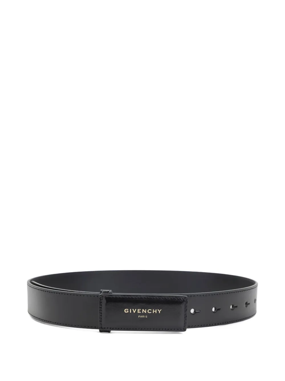 Givenchy 35 Mm Label Belt With Multiple Holes In Black