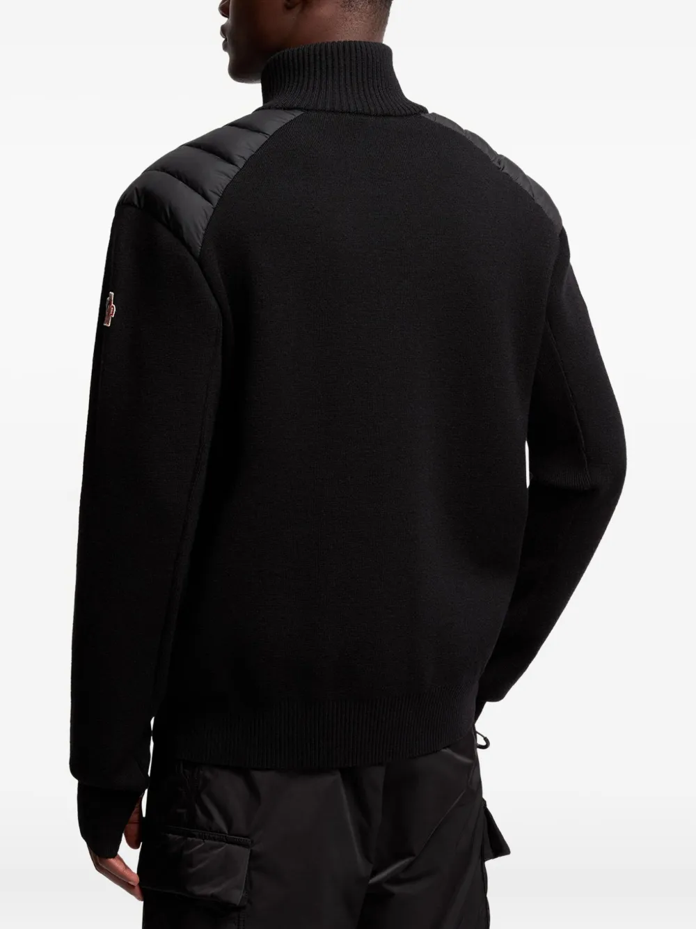 Moncler Grenoble Vest met rits en schoudervlak Zwart