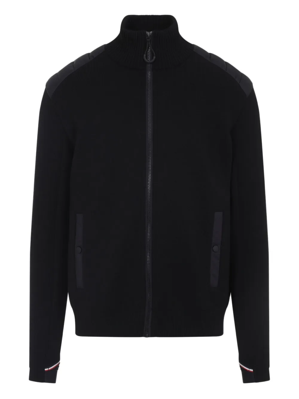 Moncler Grenoble zip shoulder-panel cardigan | Black | Image 1