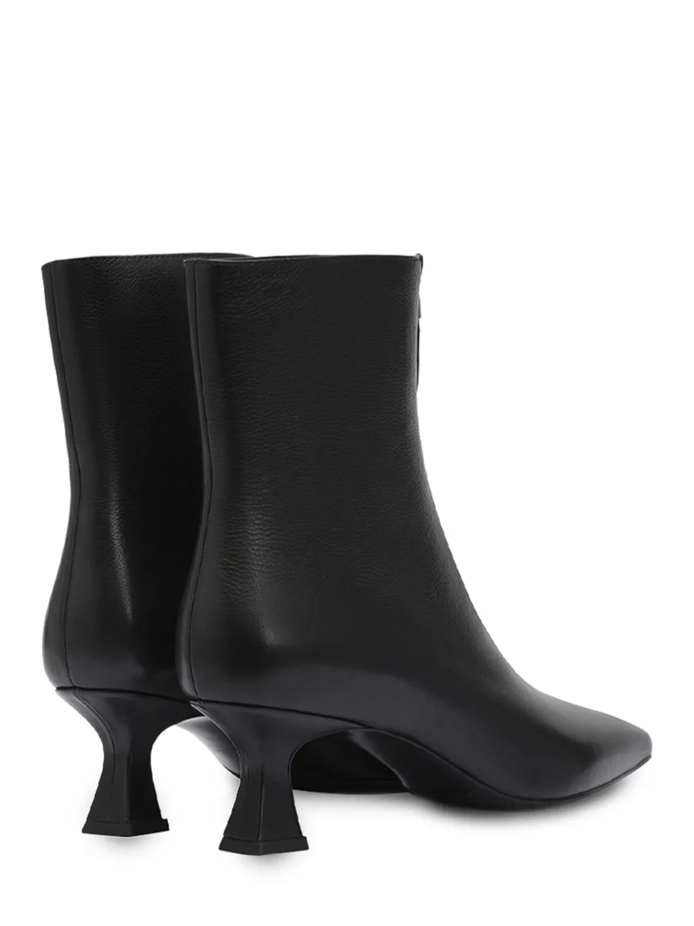 Potamy Leather Heeled Ankle Boots In Black