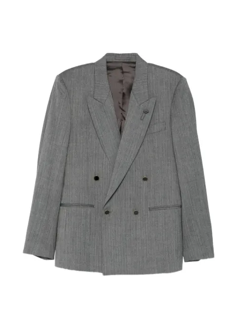 Lardini blazer croisé à motif de chevrons