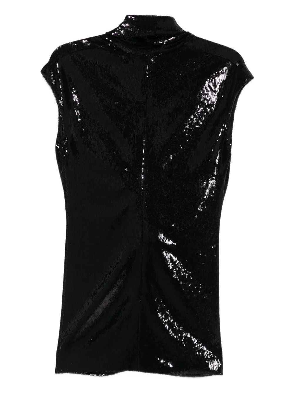Kiton sequin twisted top - Zwart