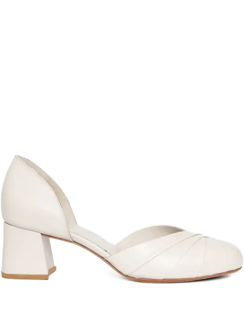 Sarah Chofakian Scarpin Vanille com salto bloco 40mm