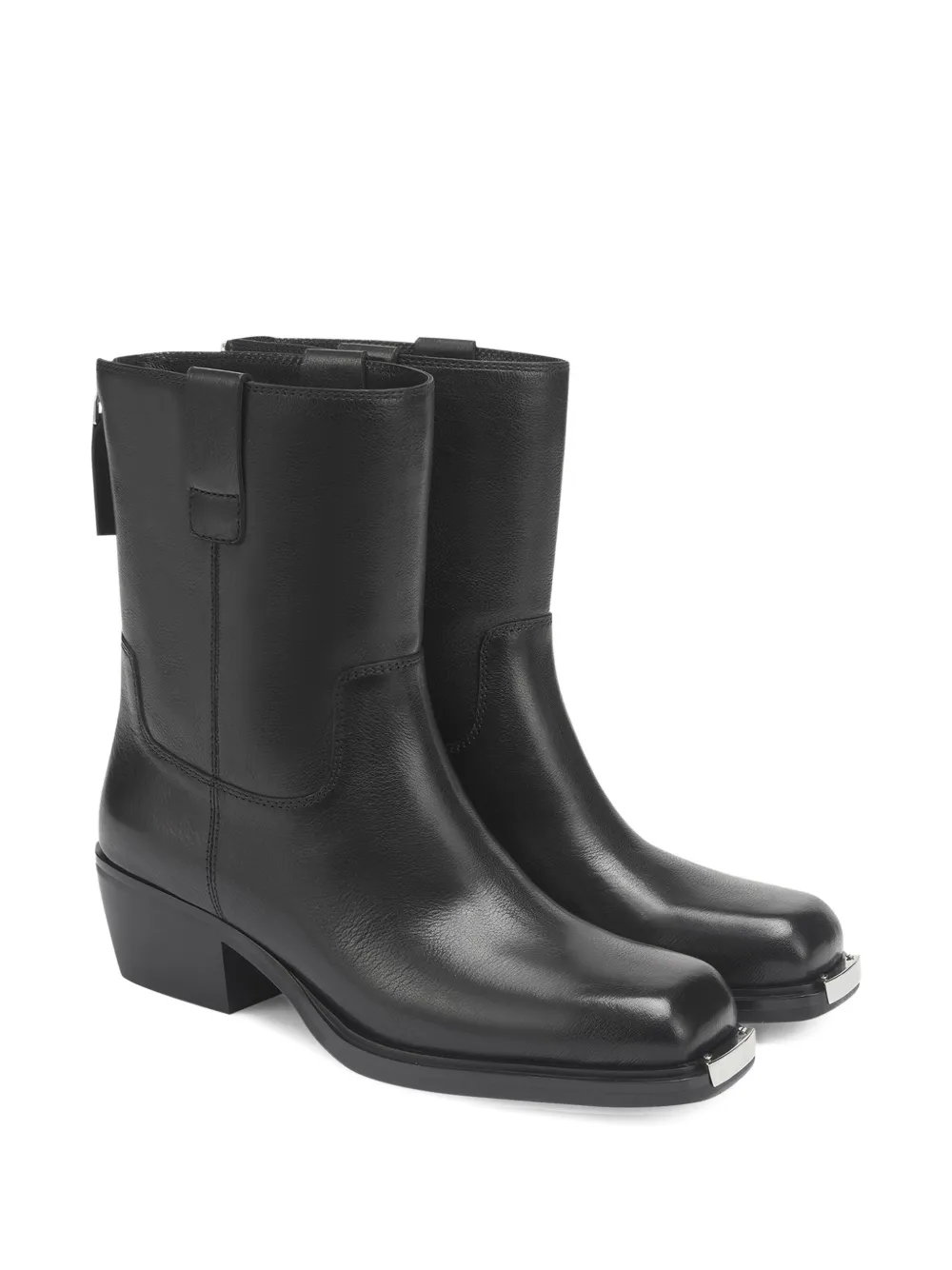 Potamy Leather Ankle Boots In Black