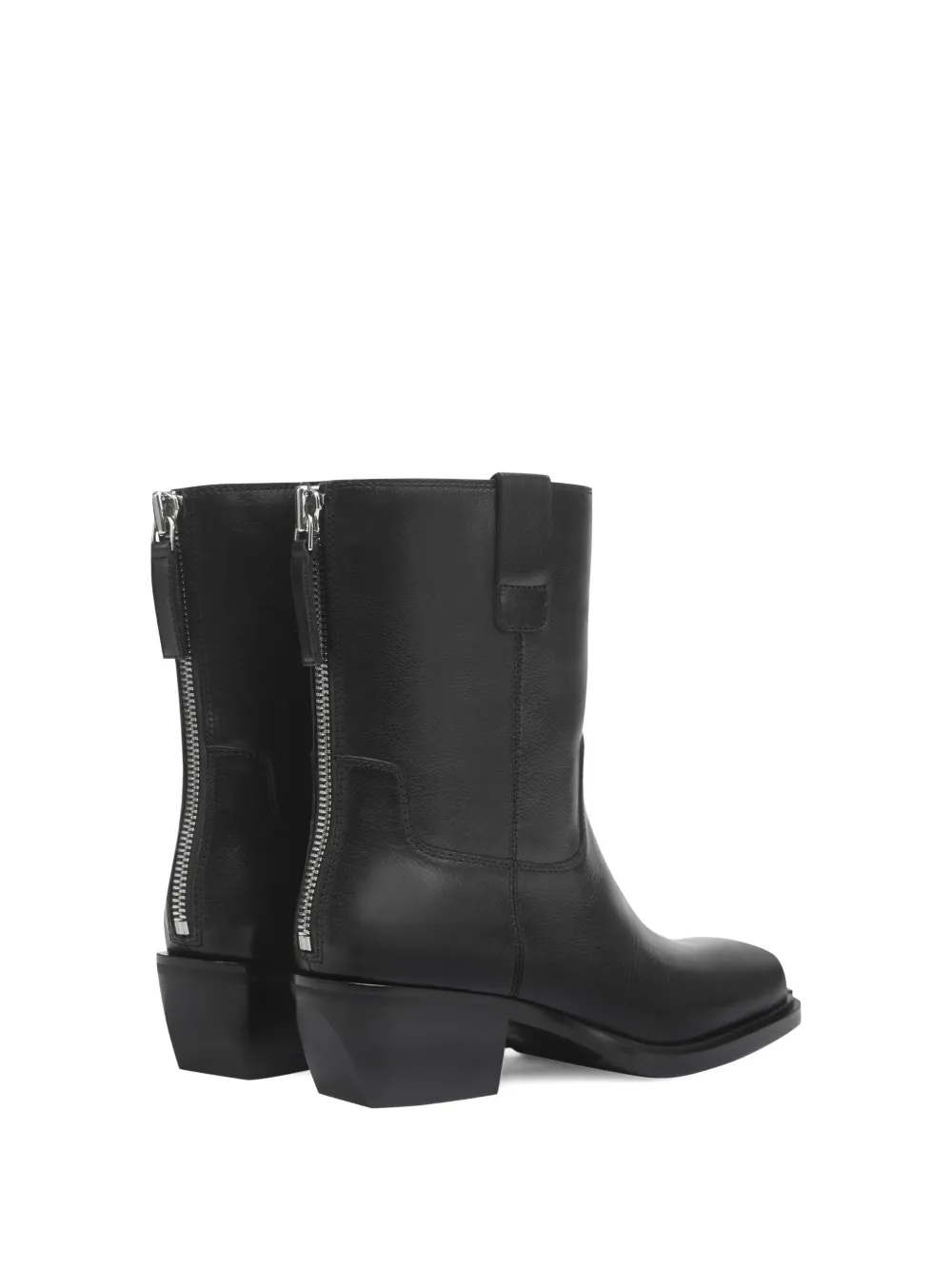 Potamy Leather Ankle Boots In Black