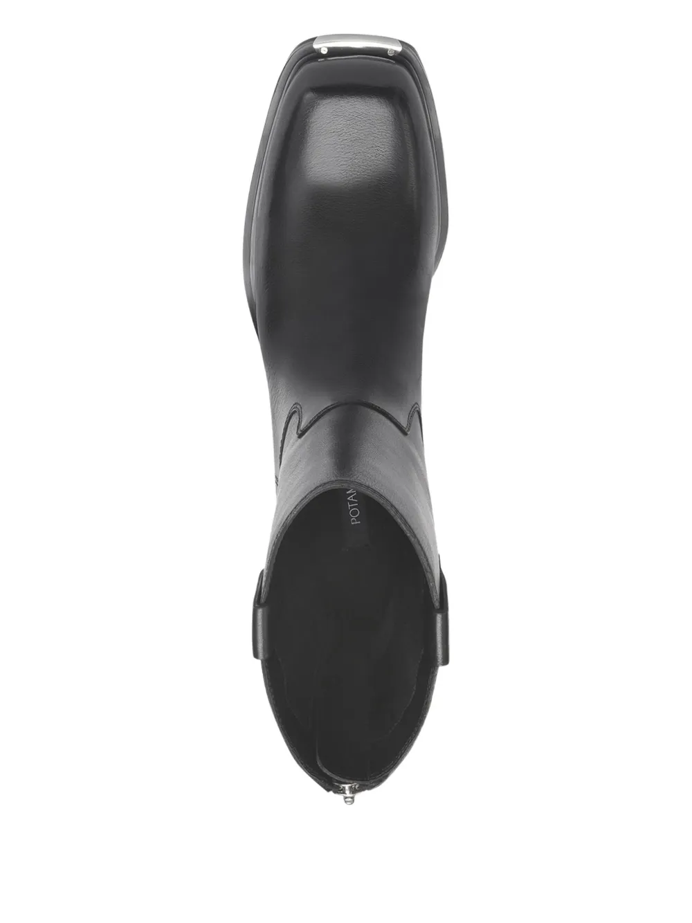Potamy Leather Ankle Boots In Black