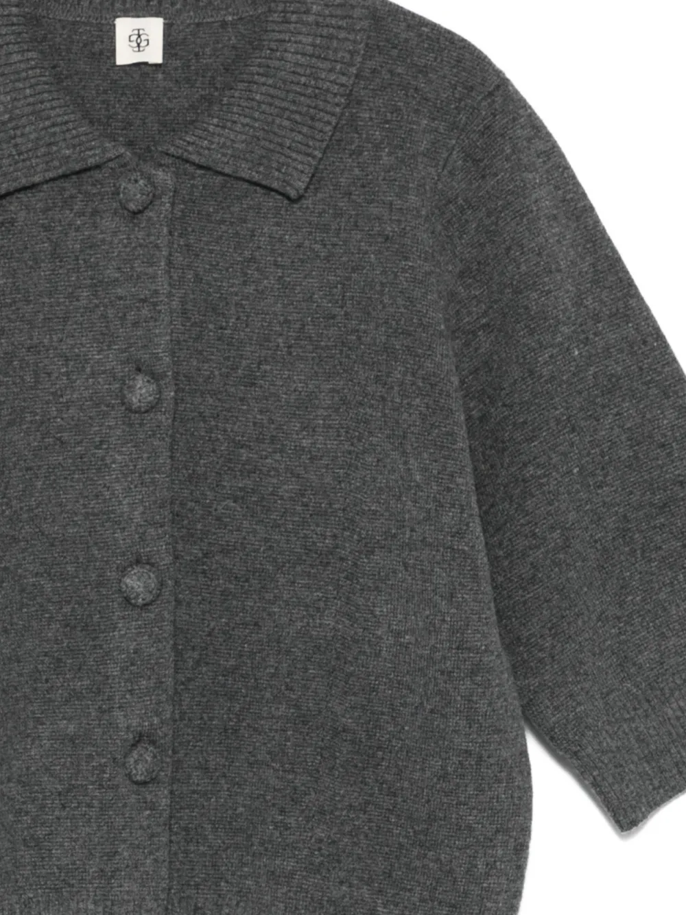The Garment Collared Cardigan In Gray