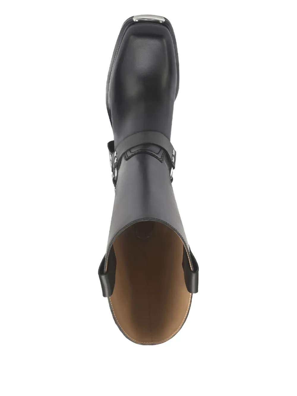 Potamy Leather Cowboy Boots In Black
