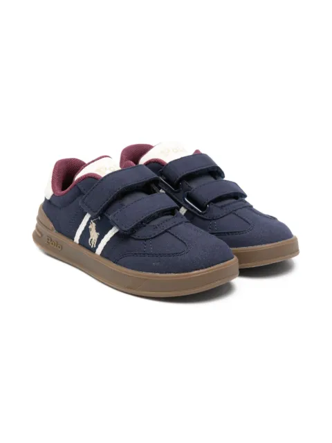 POLO RALPH LAUREN KIDS stripe touch-strap trainers