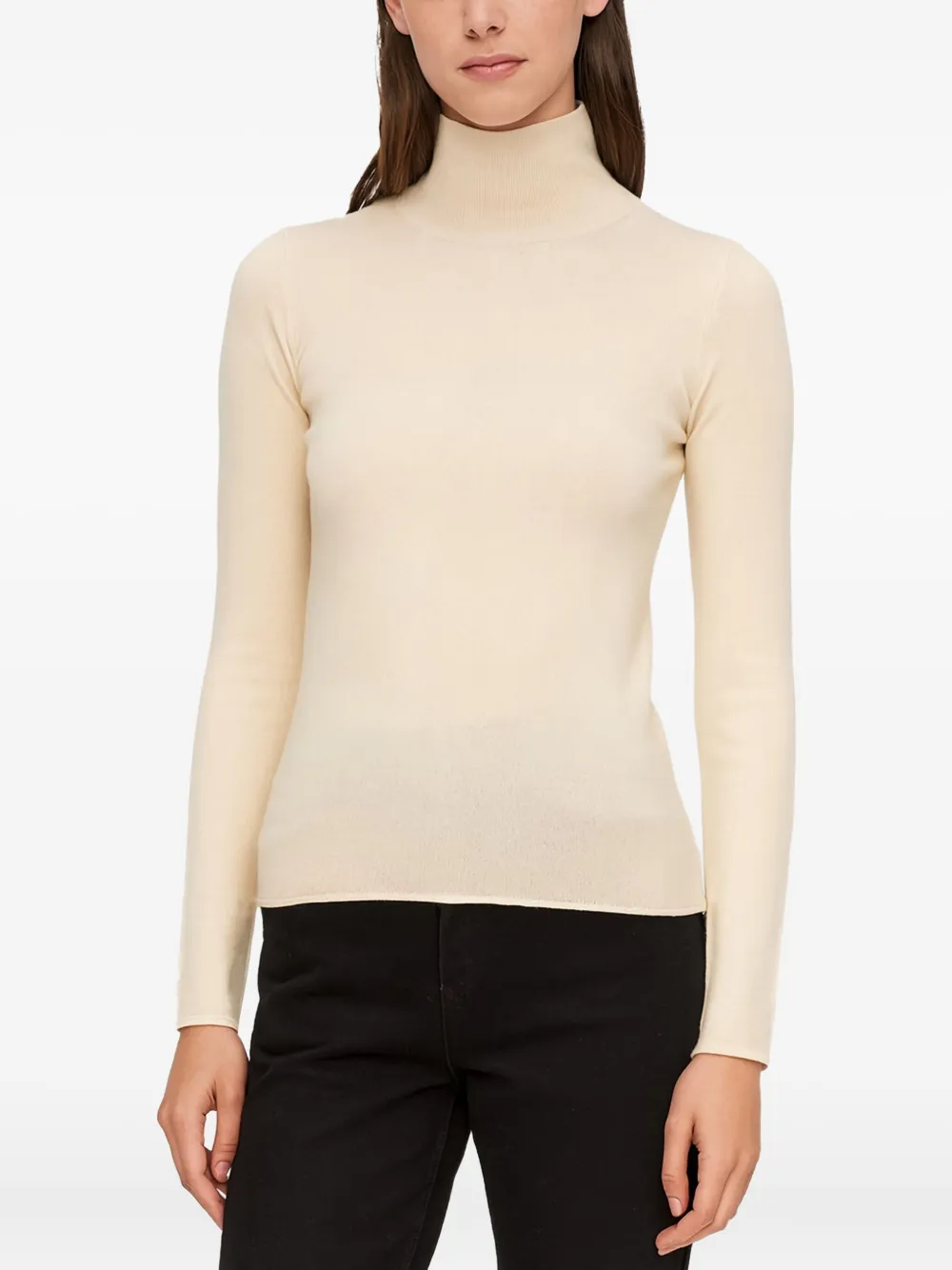 Patrizia Pepe Turtle-neck Sweater In Neutral