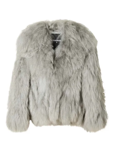 Patrizia Pepe collared faux-fur jacket