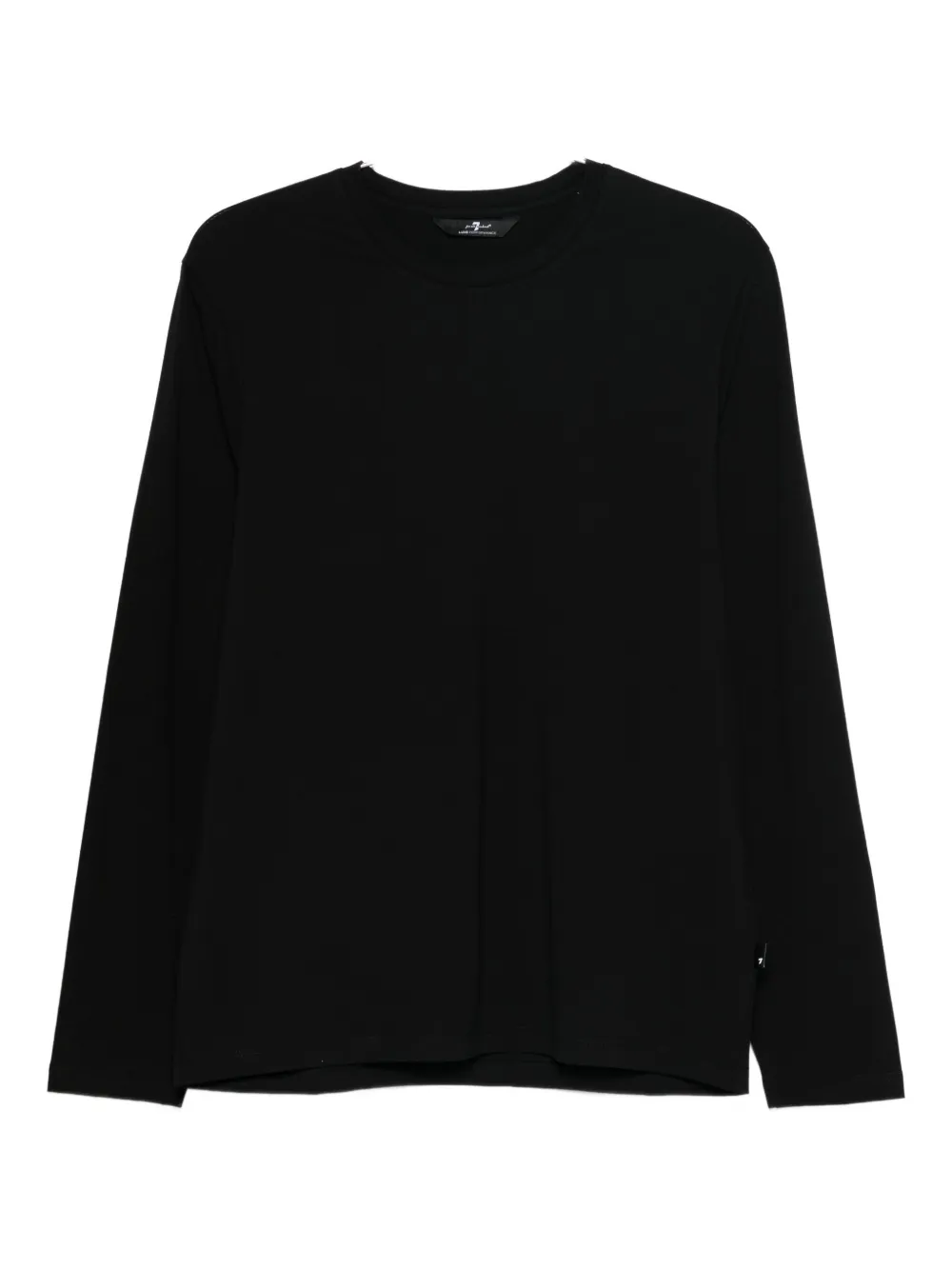 7 For All Mankind long-sleeve cotton T-shirt | Black | Image 1