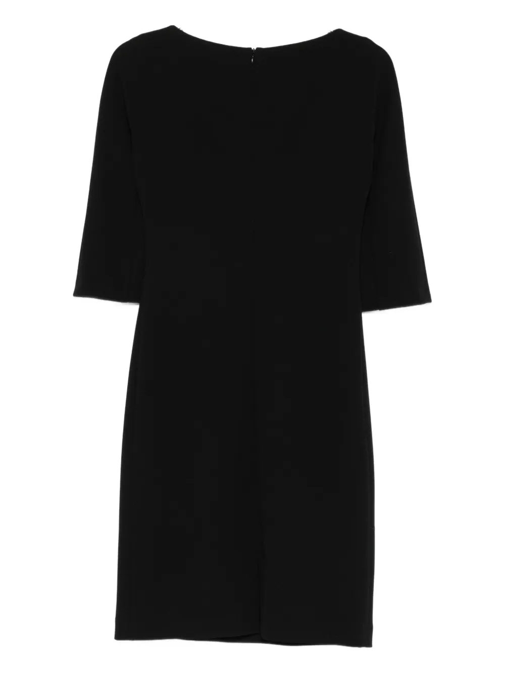 Cenere GB three-quarter-sleeves midi dress - Zwart