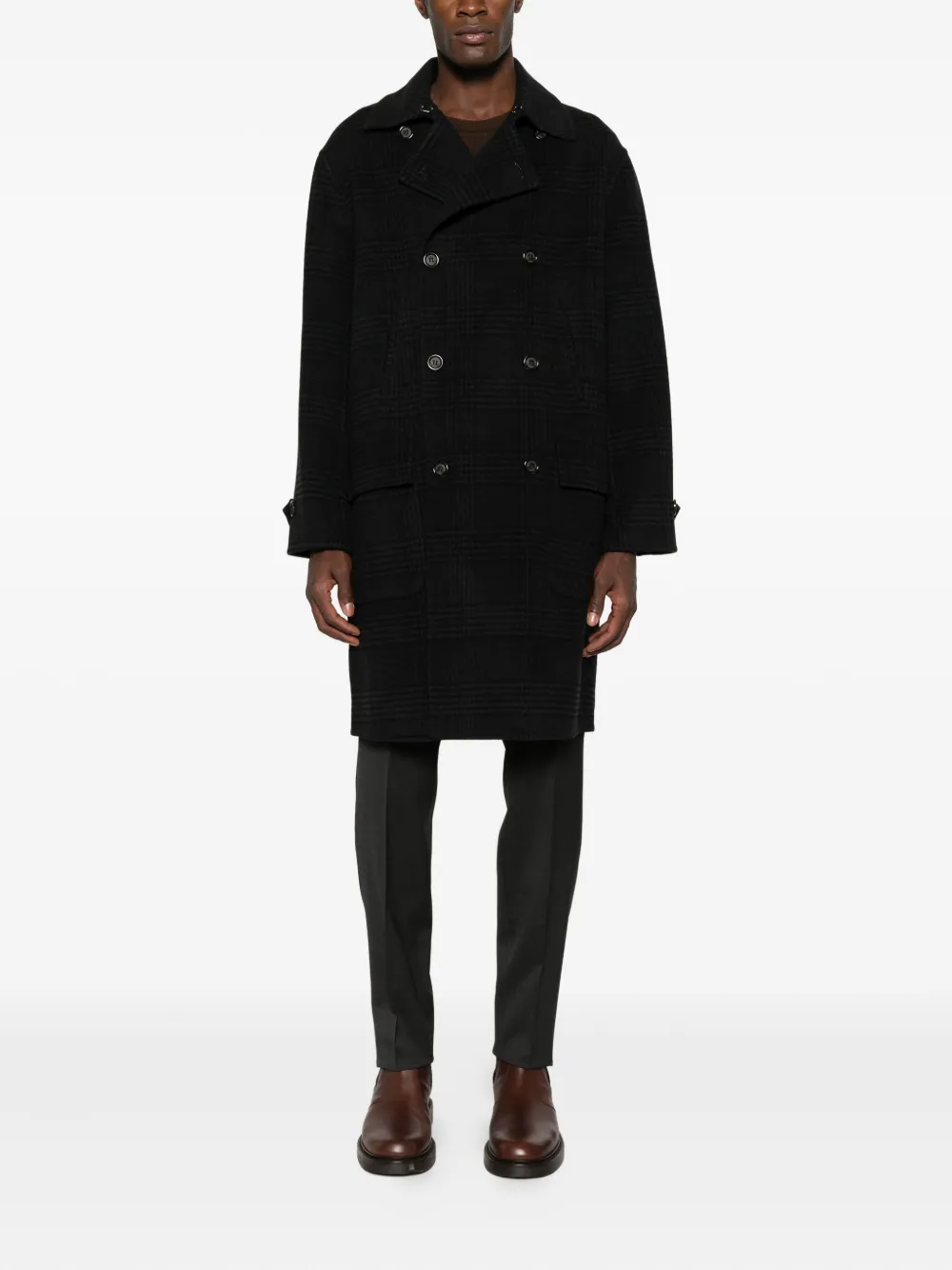 Paolo Pecora checked double-breasted coat | Double Breasted Coats | Image 2
