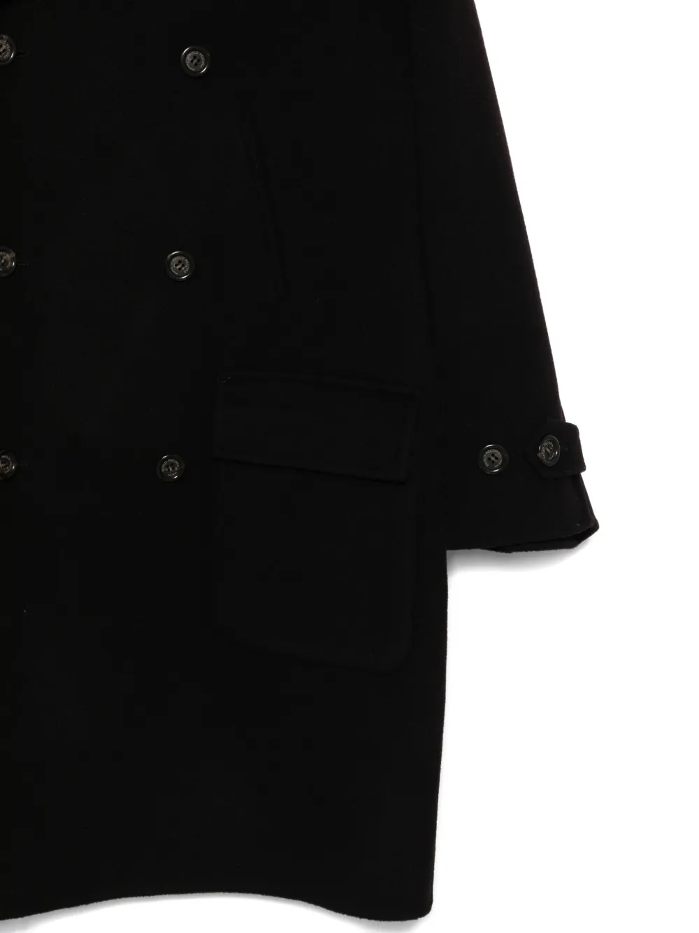 Paolo Pecora Double-breasted Coat In Brown