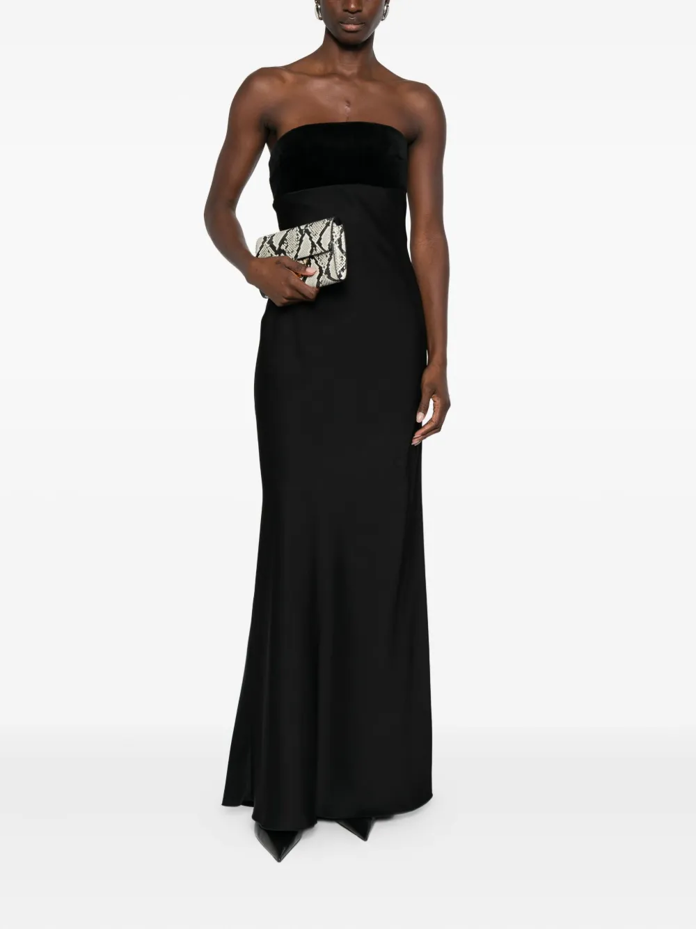 Max Mara strapless dress - Zwart