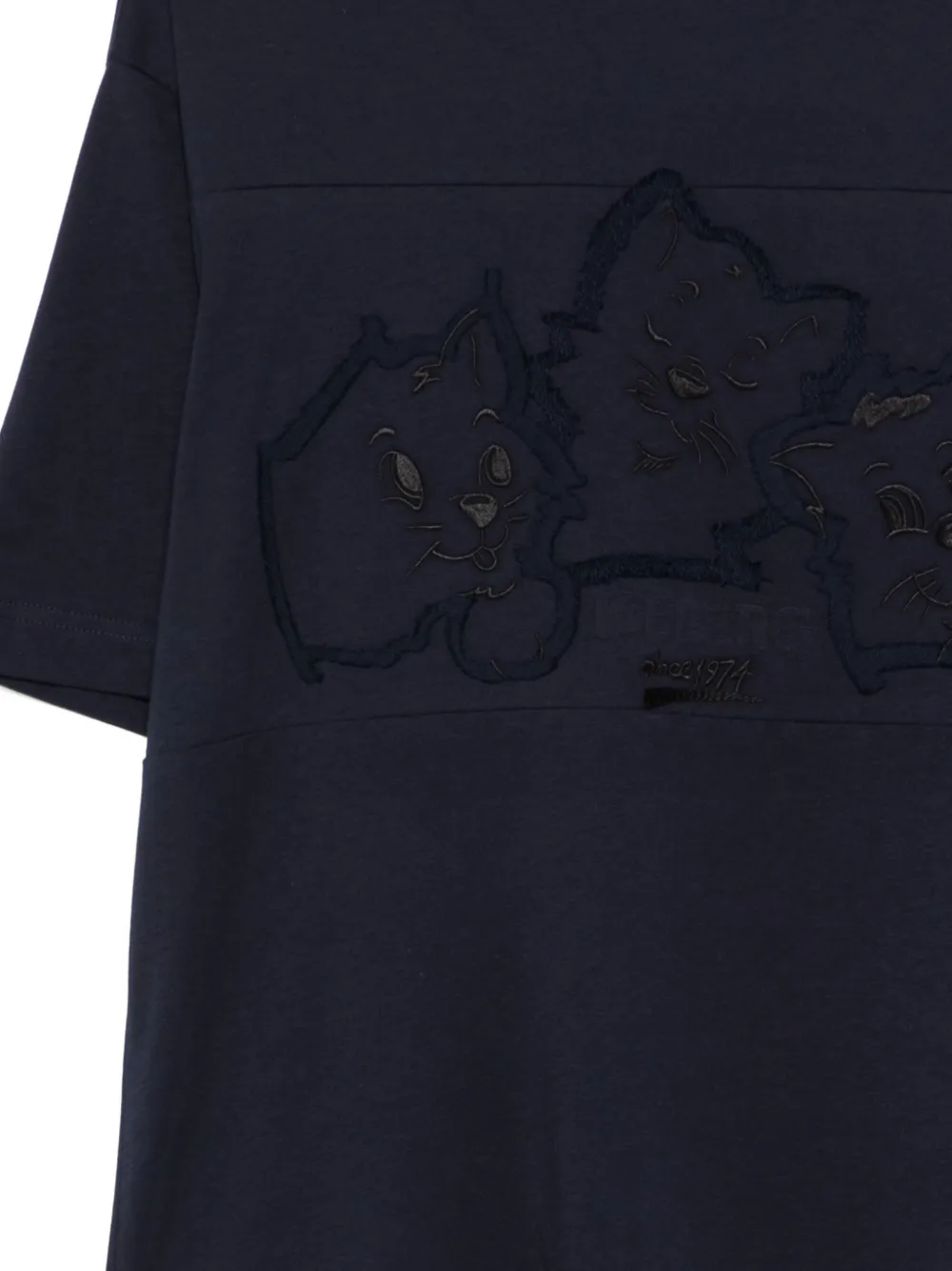 Iceberg Embroidered-detail Cotton T-shirt In Blue