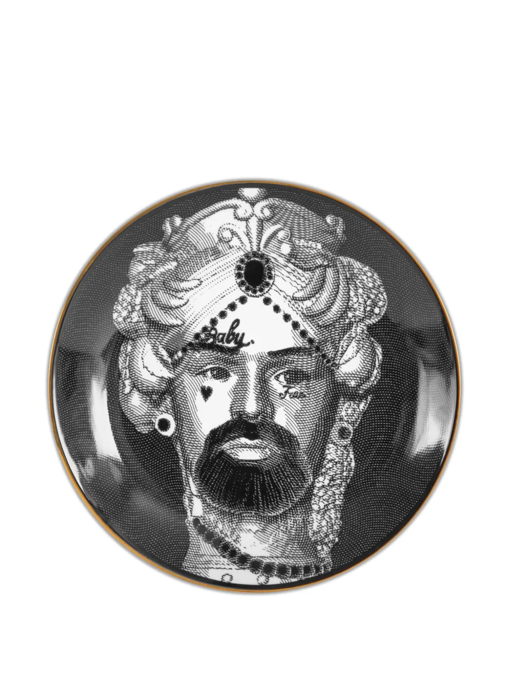 BACI MILANO Il Trasgressivo decorative plate - Schwarz