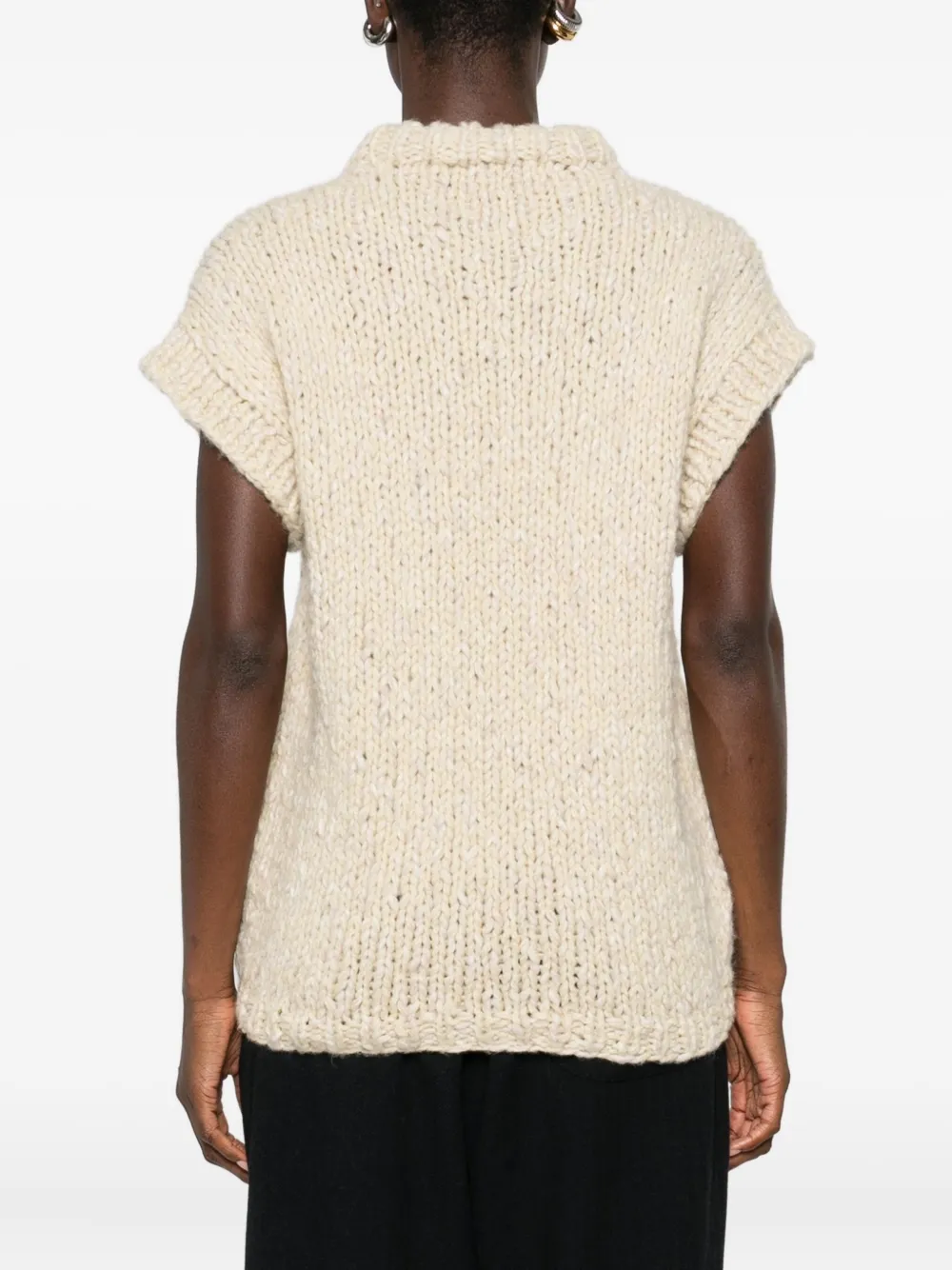 Casey Casey Round-neck Knitted Top In Neutral