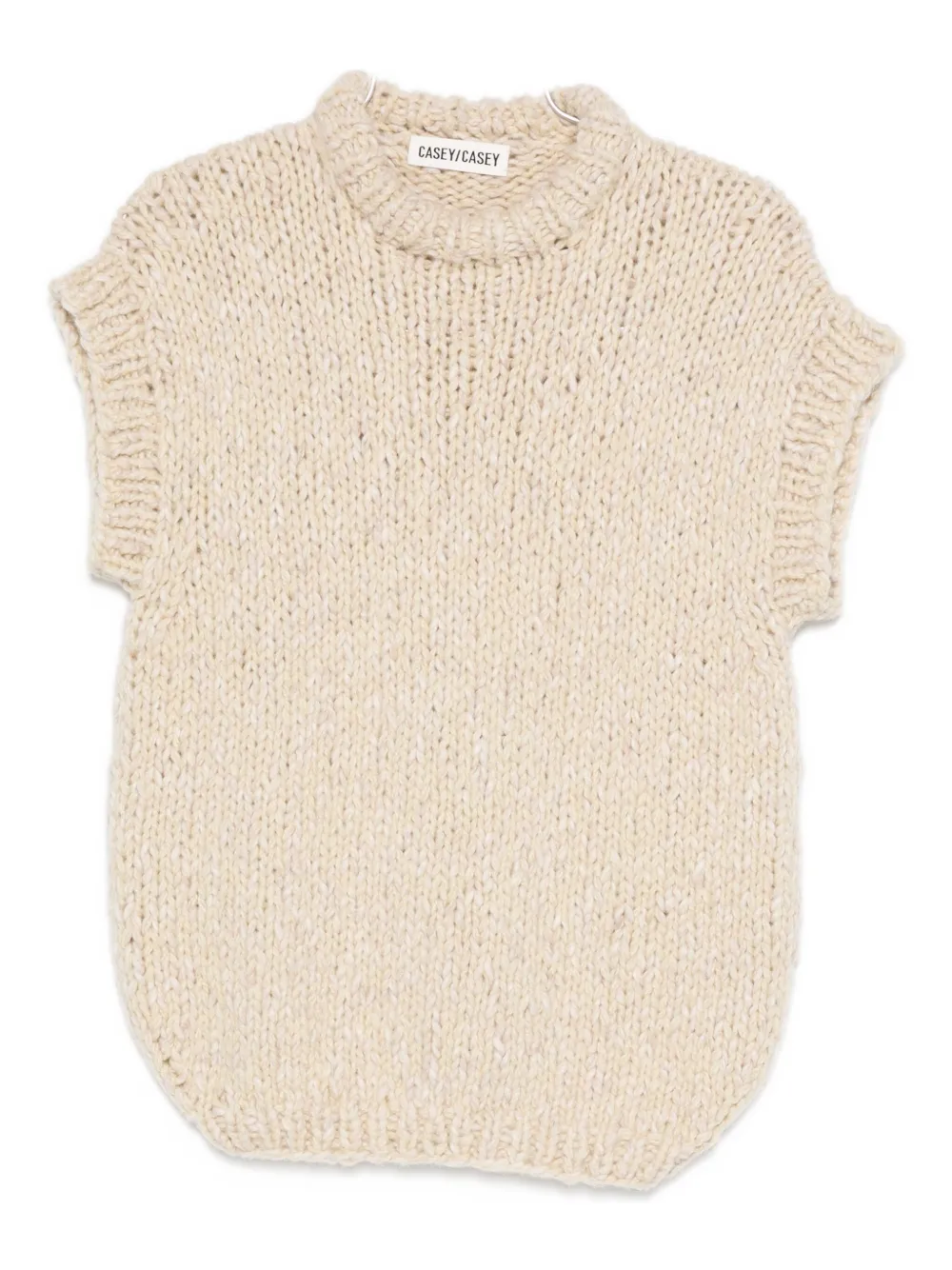 Casey Casey Round-neck Knitted Top In Neutral