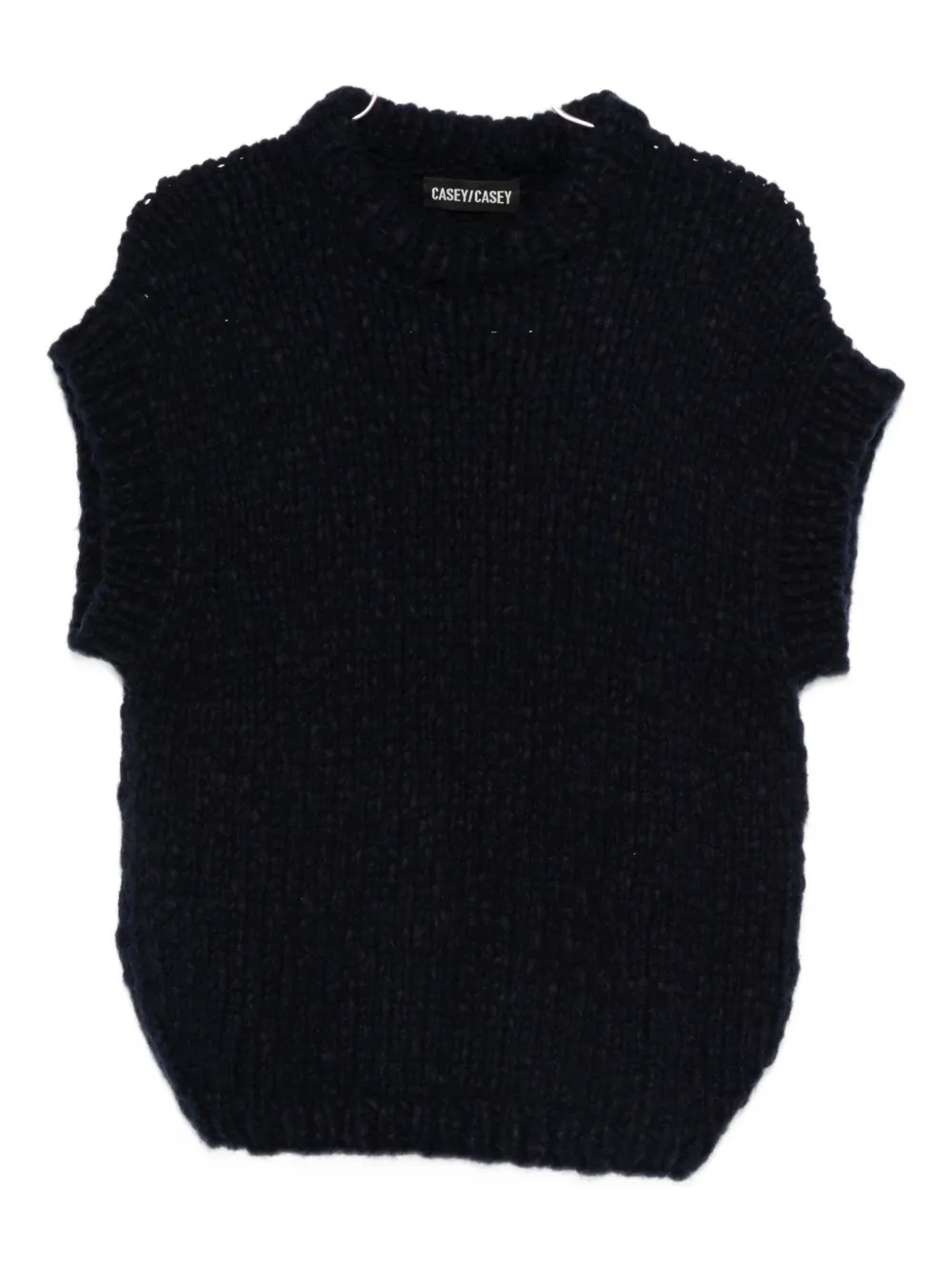 Casey Casey Short-sleeve Knitted Top In Blue