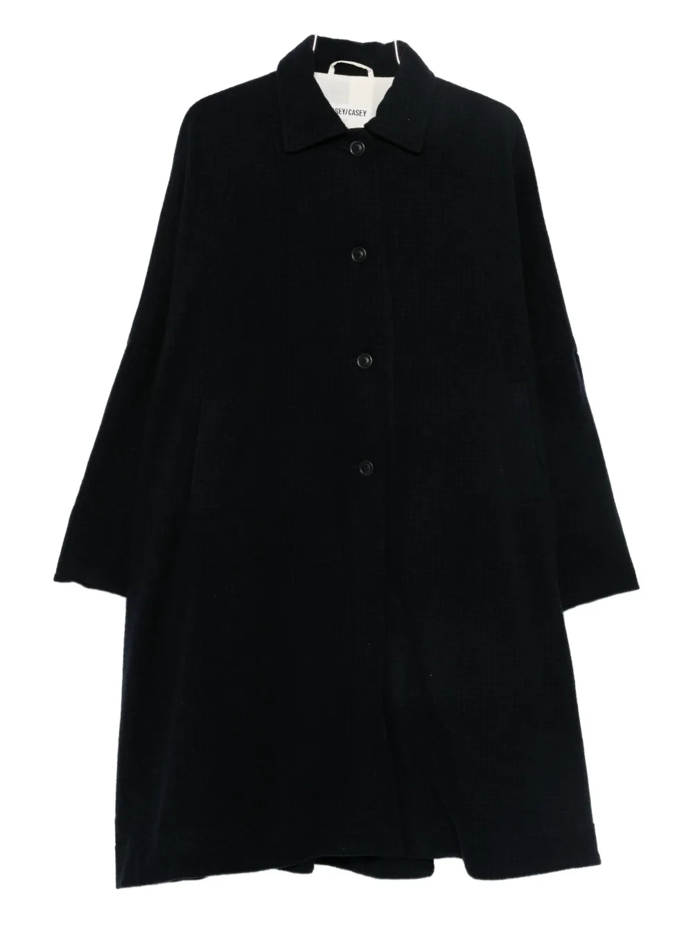 Casey Casey Buttoned Single-breasted Coat In Black