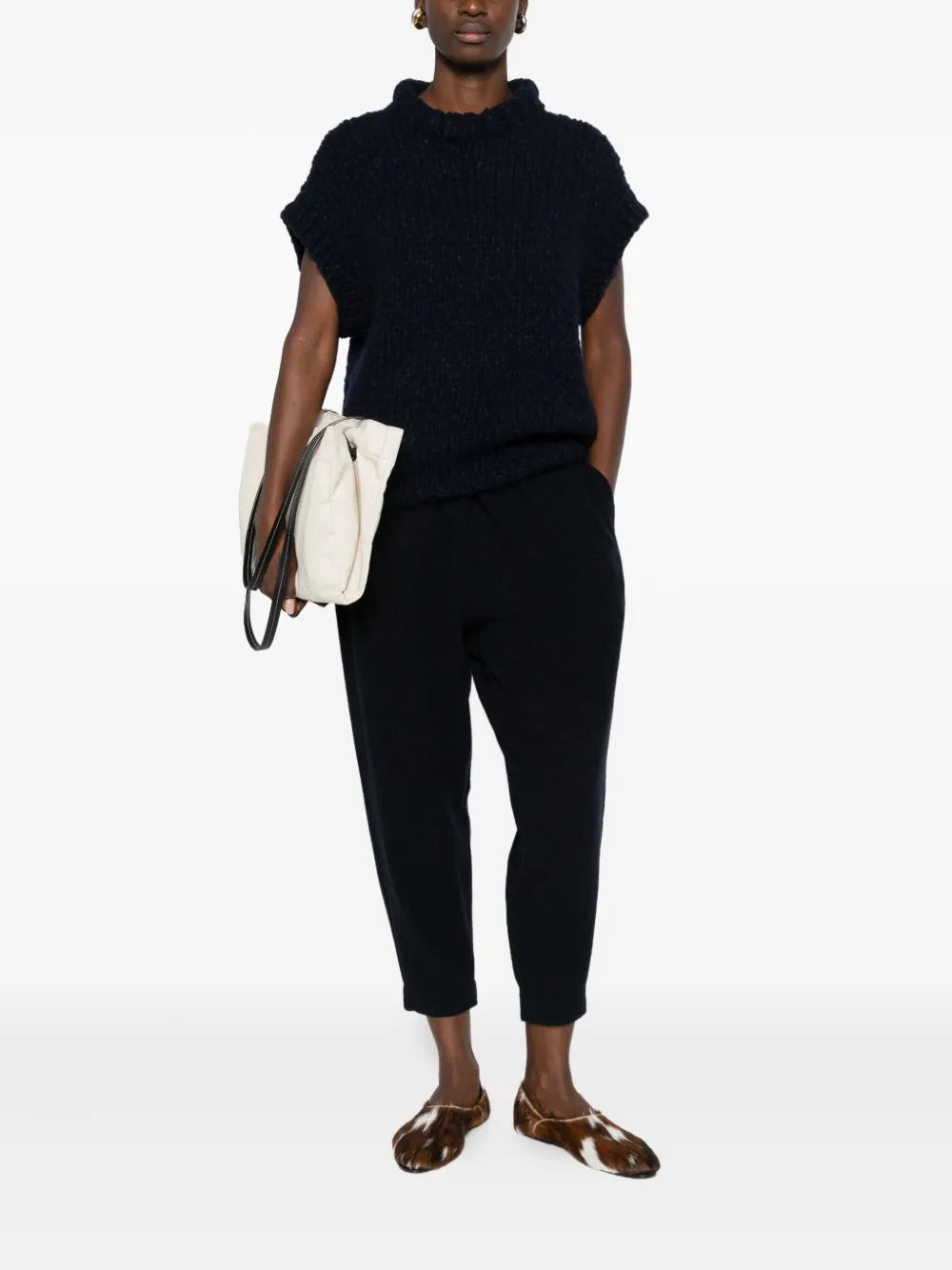Casey Casey Cashmere-wool Knitted Pants In Black