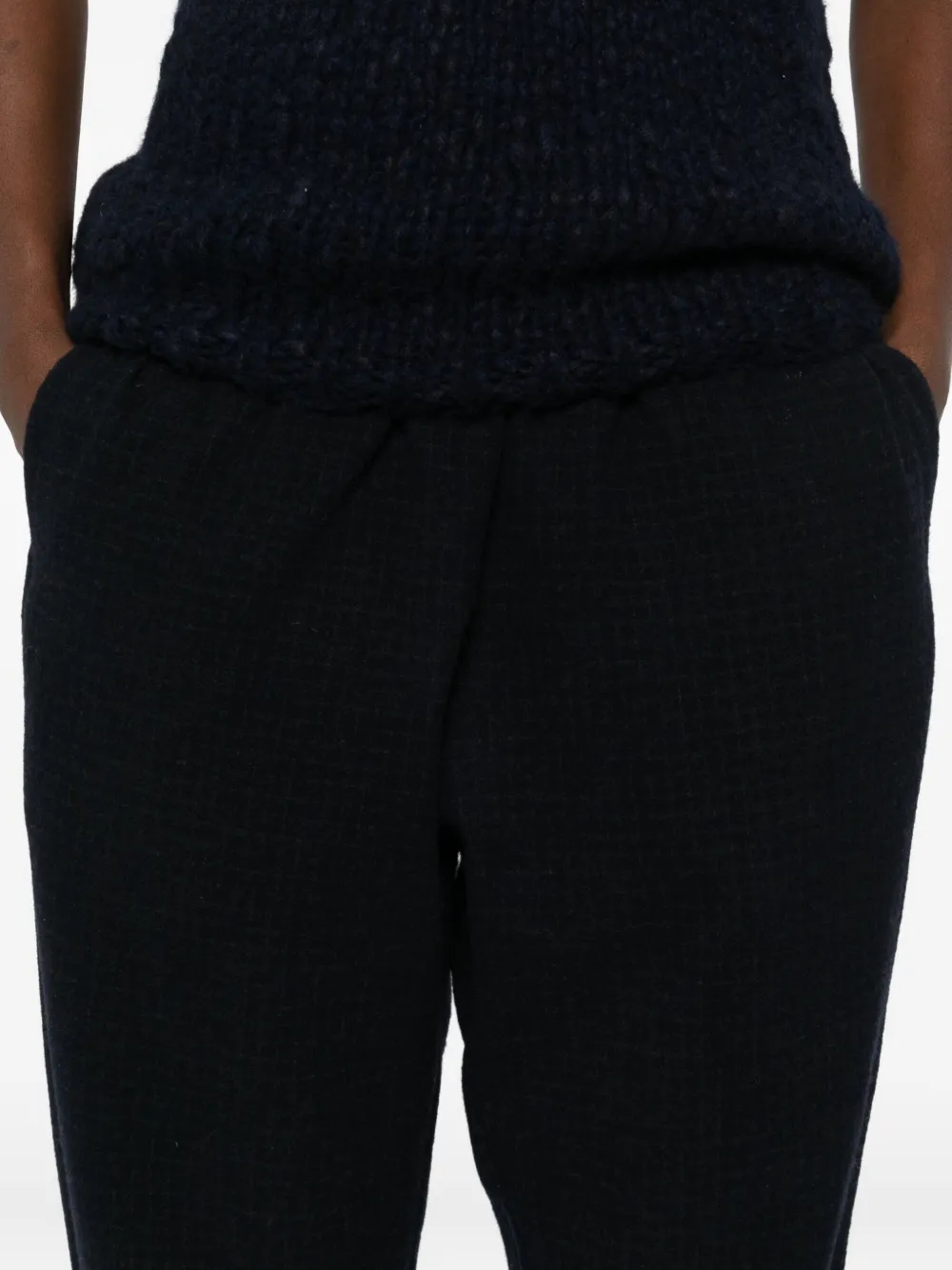 Casey Casey Cashmere-wool Knitted Pants In Black
