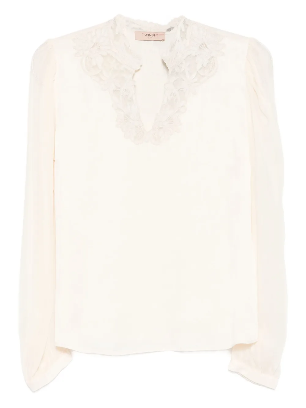 TWINSET Bluse mit Spitzendetail | Nude | Image 1