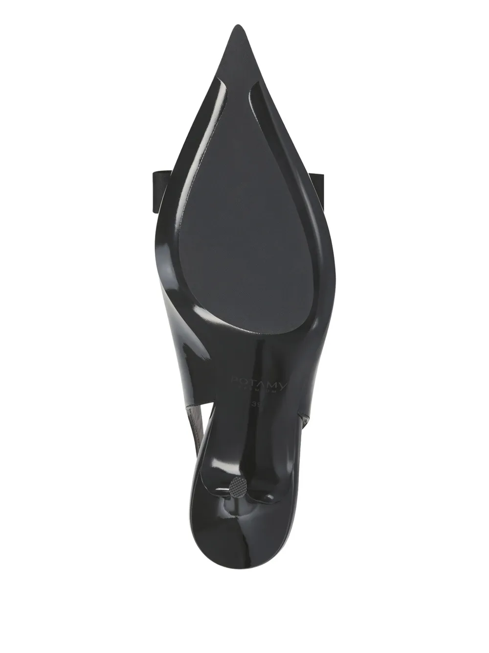 Potamy 110mm Leather Heeled Pumps In Black