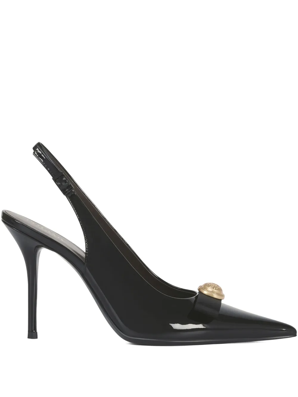 Potamy 110mm Leather Heeled Pumps In Black